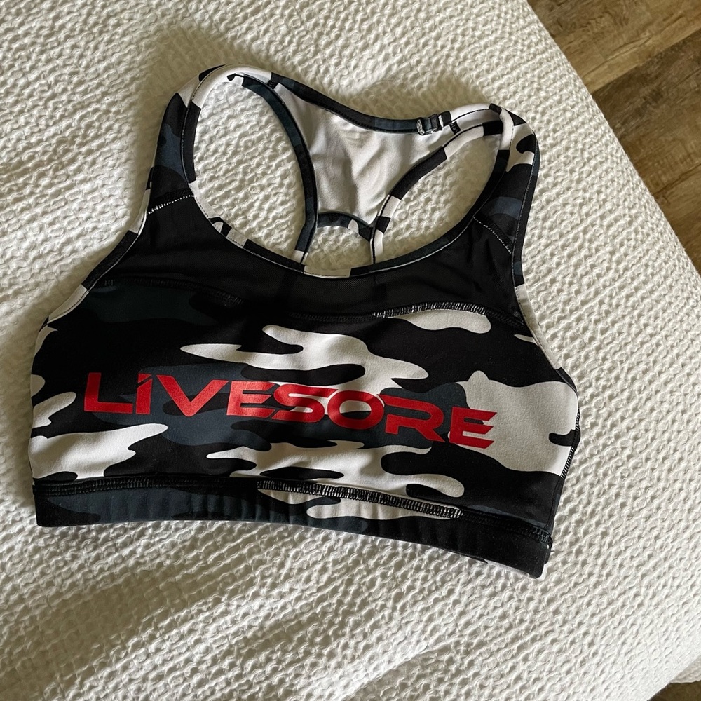 Livesore Sports Bra size L with mesh detail